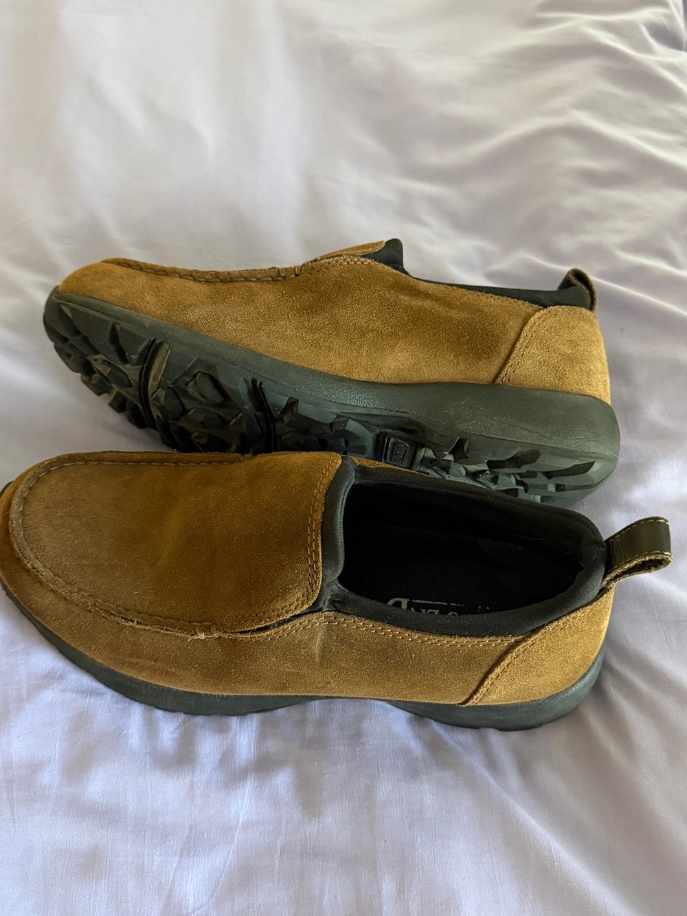 Lands' End Women's Suede Slip-On Mules - Brown